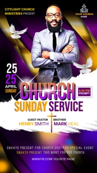 Church Flyer Template Digital Display (9:16)