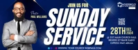 Church flyer template Couverture Facebook