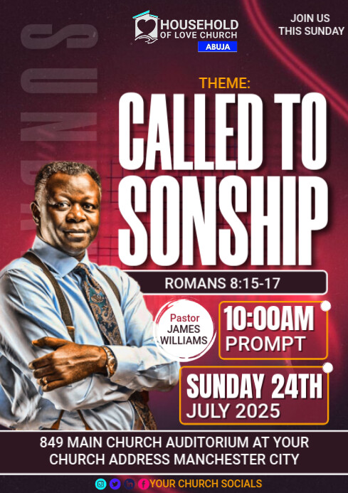 Church flyer template A4