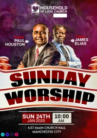 Church flyer template A1