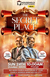 Church flyer template Half Page Wide