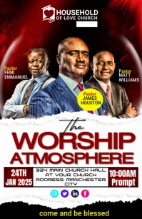 Church flyer template Half Page Wide