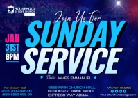 Church flyer template Postcard