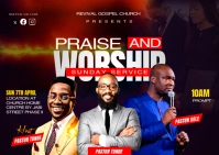 church flyer template Carte postale