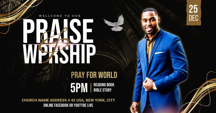 Church Flyer Template Facebook Advertensie