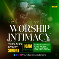 Church flyer template Quadrat (1:1)