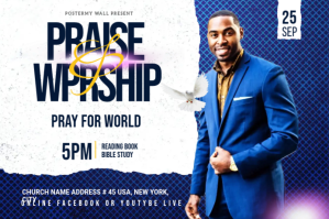 White Church Flyer Template 标签