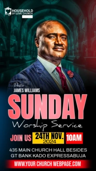 Church flyer template Instagram Story