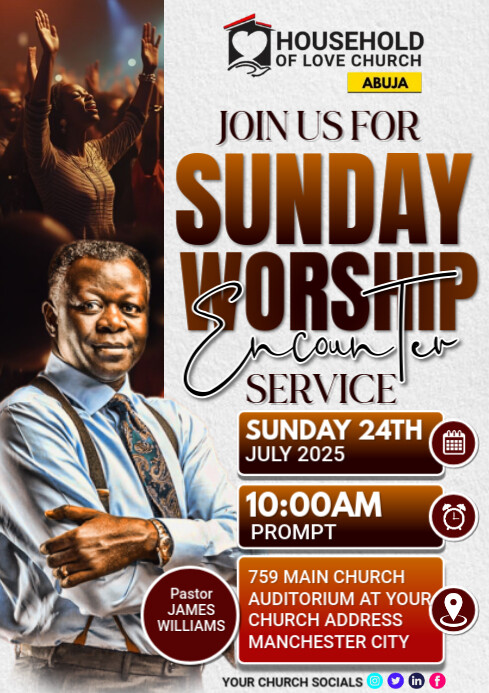 Church flyer template A4