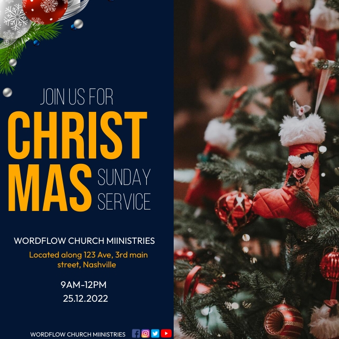 church  flyer template Instagram Plasing