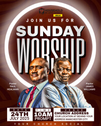 Church flyer template Instagram Portrait