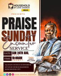 Church flyer template Instagram Portrait