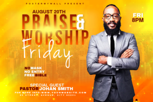 Orange Praise and Worship Event 标签 Template