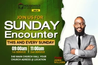 Church flyer template Label