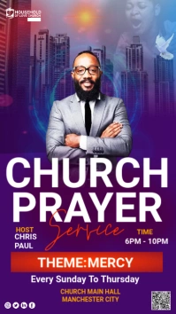 Church flyer template Instagram Story