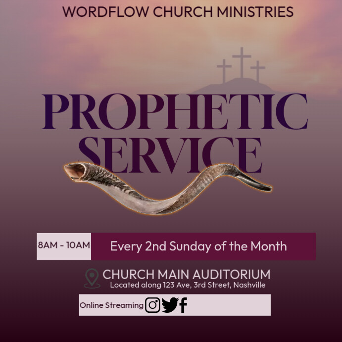 church  flyer template Instagram Plasing