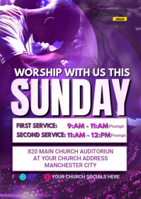 Church flyer template A5