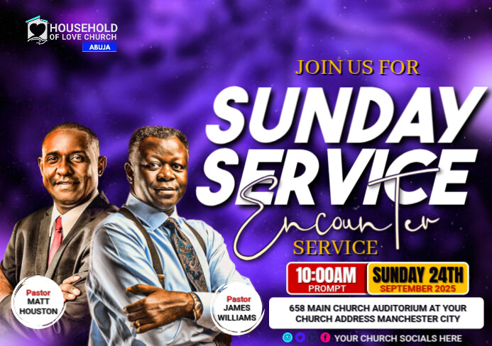 Church flyer template A5