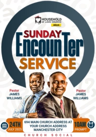 Church flyer template A3
