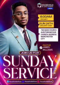 Church flyer template A1