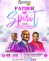 Church flyer template Instagram Portrait
