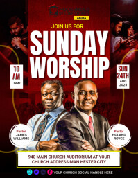 Church flyer template Volantino (US Letter)