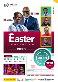 Easter Church Flyer Template A3