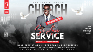 Church Flyer Template Facebook-Covervideo (16:9)