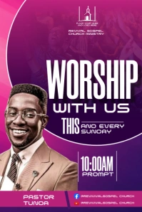 CHURCH FLYER TEMPLATE Banner 4' × 6'