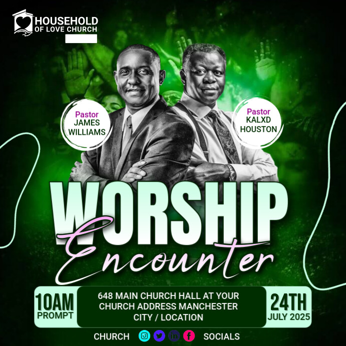 Church flyer template Instagram Post