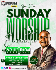 Church flyer template Instagram Portrait