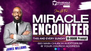 Purple Church Event Promotion Digital Display Template
