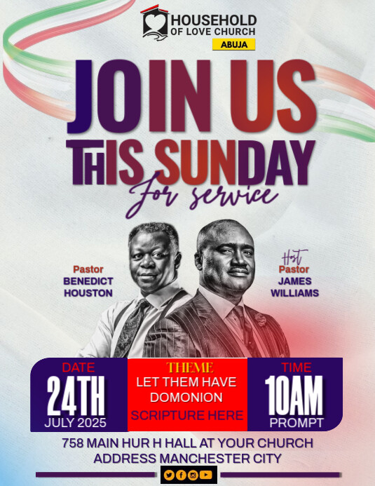 Church flyer template Pamflet (VSA Brief)