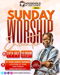 Church flyer template Instagram Portrait