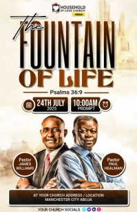 Church flyer template Half Page Wide