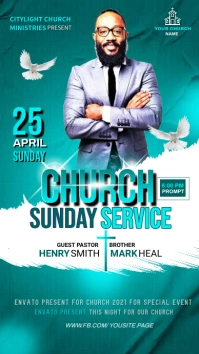 Church Flyer Template Digital na Display (9:16)
