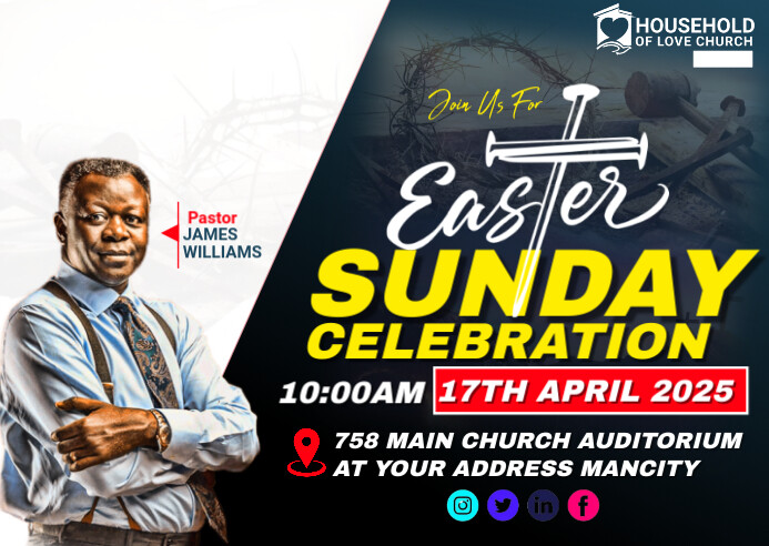 Church flyer template Postal