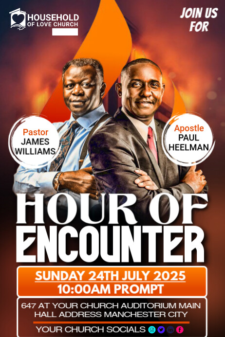 Church flyer template Plakkaat