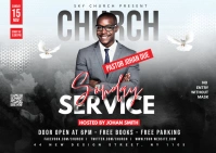 Church Flyer Template Postcard