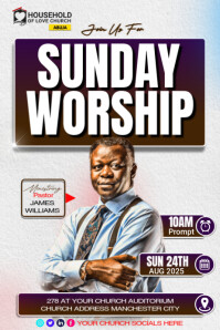 Church flyer template Poster