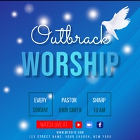 Church Flyer template Message Instagram