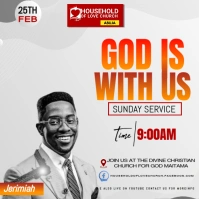 church flyer template Cuadrado (1:1)