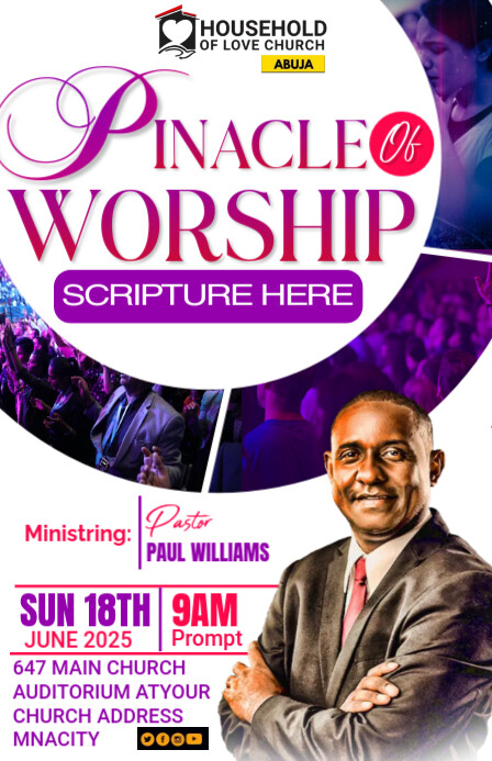 Church flyer template Halfbladsy Breed