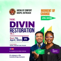 Church flyer template Iphosti le-Instagram