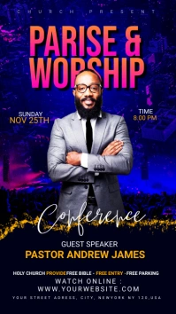 Church Flyer Template Цифровой дисплей (9 : 16)