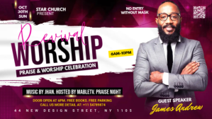 Lilla Worship Event Facebook Cover Video Template