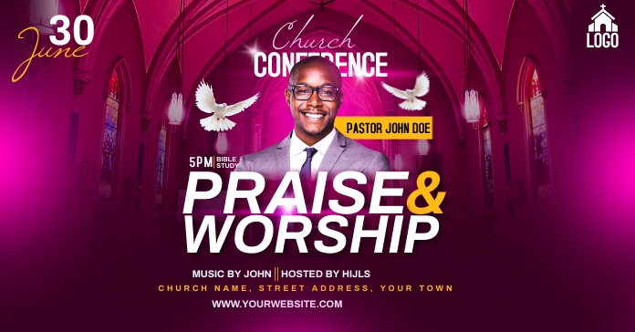 Church Flyer Template Anúncio do Facebook