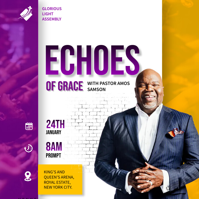 Church flyer template  Religious event design Publicação no Instagram