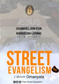 church flyer template. A3