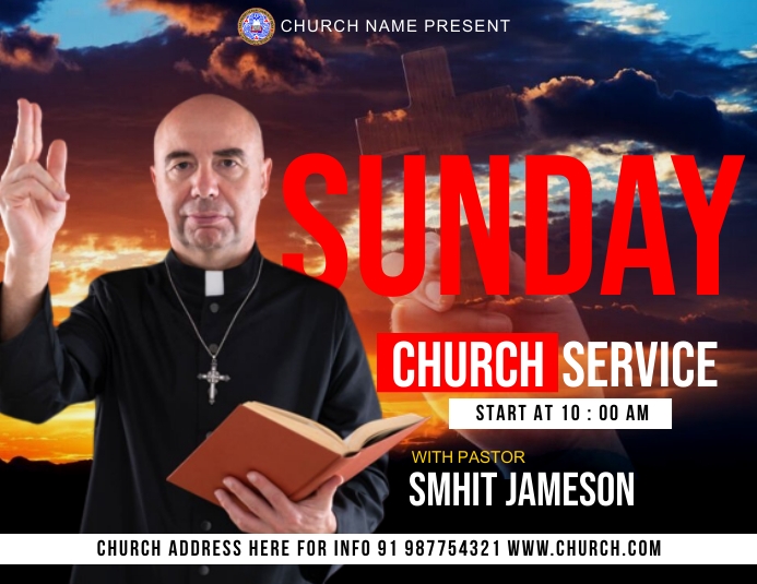 CHURCH FLYER.E 传单(美国信函) template